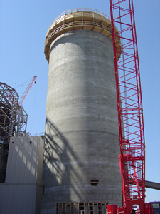 42 ft x 126 ft Slipform Fly Ash Silo