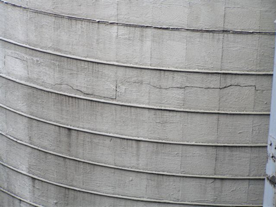 Crack in Stave Silo Wall